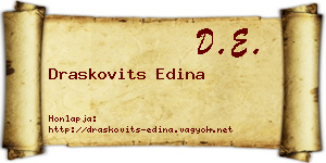 Draskovits Edina névjegykártya