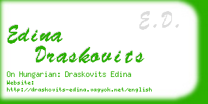 edina draskovits business card